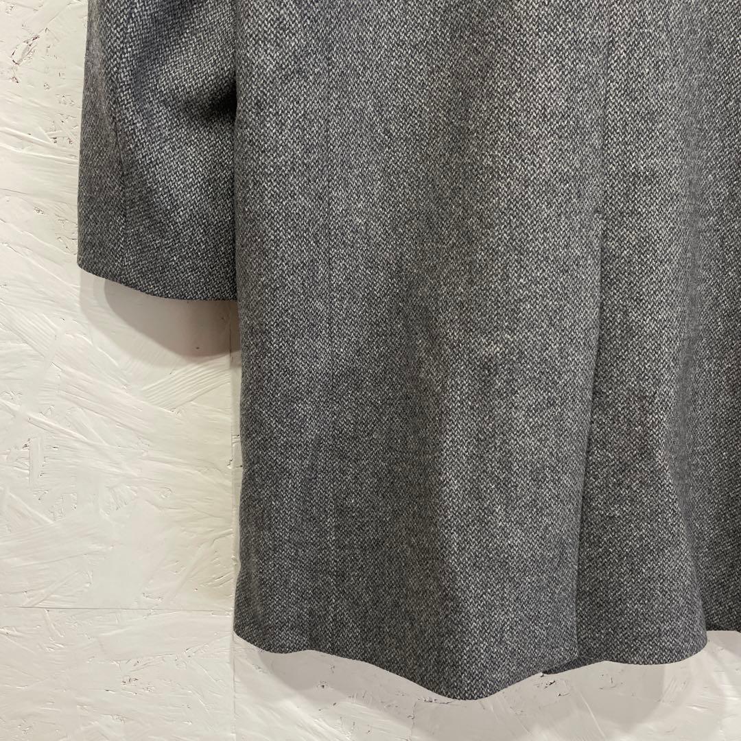 【Theory】ウールステンカラーコート　グレー　M