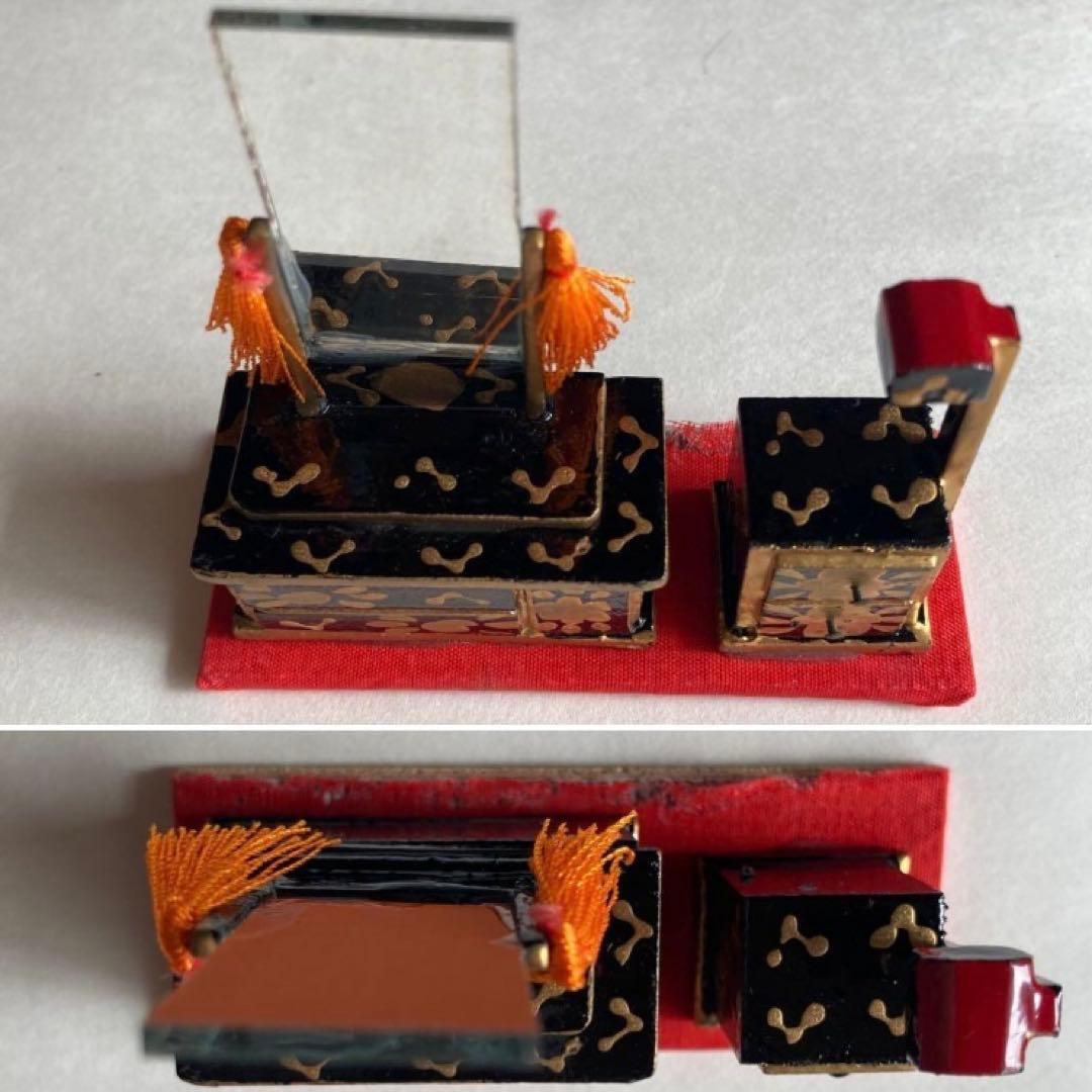 昭和レトロ 木目込雛人形 オルゴール・ガラスケース付 1950年代 保管用箱あり