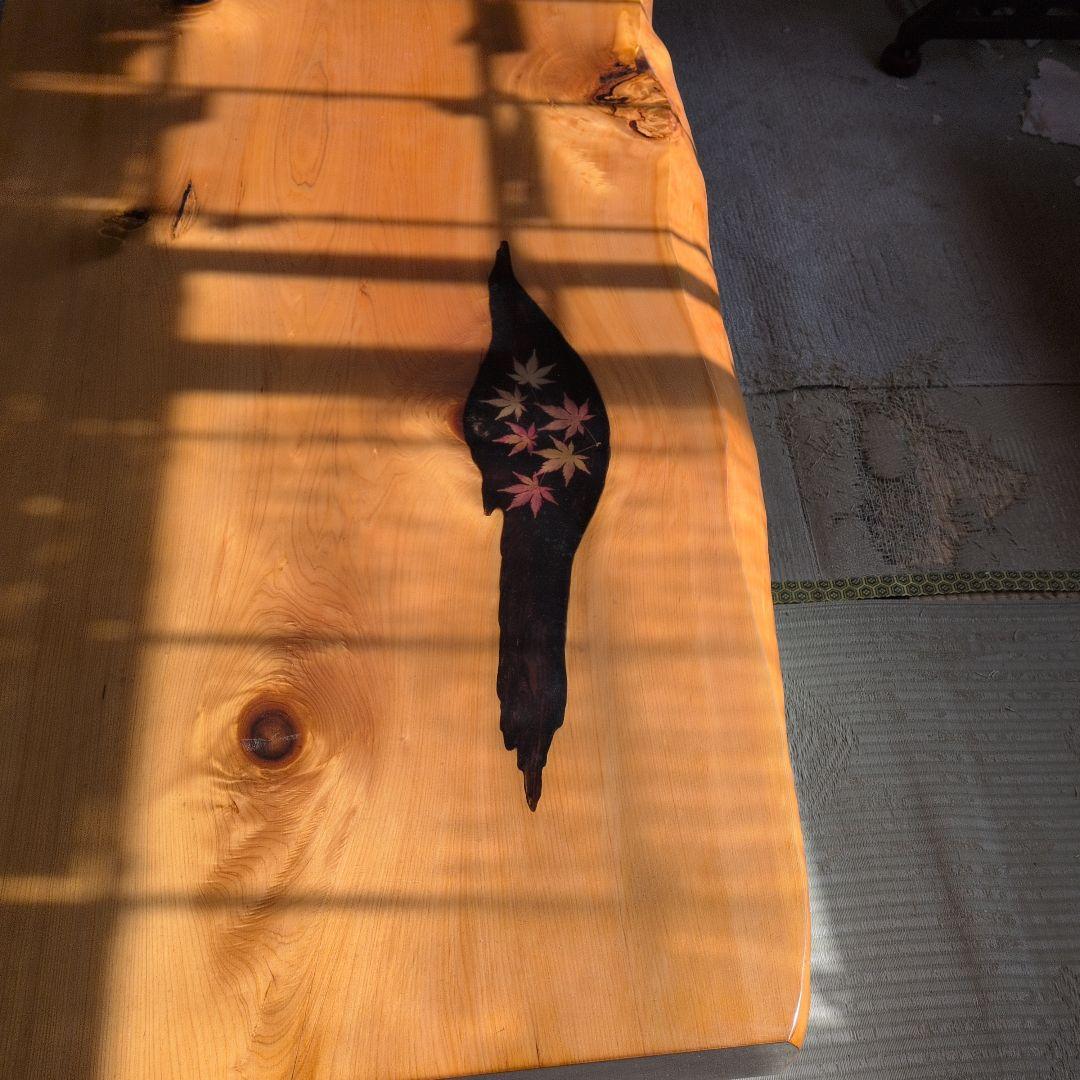 ケヤキ　一枚板　無垢　テーブル　板　　　天板