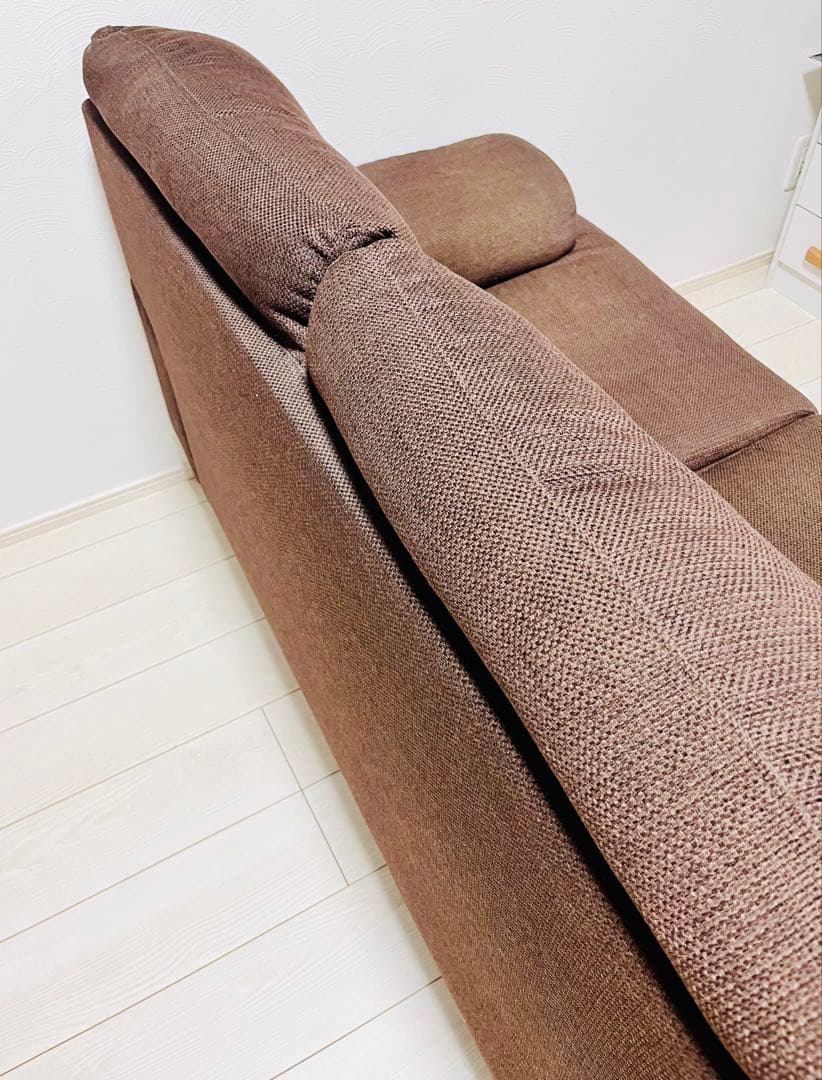 【格安セール中❗️美品】ニトリ：ハイバッククッション ファブリック2人掛けソファ