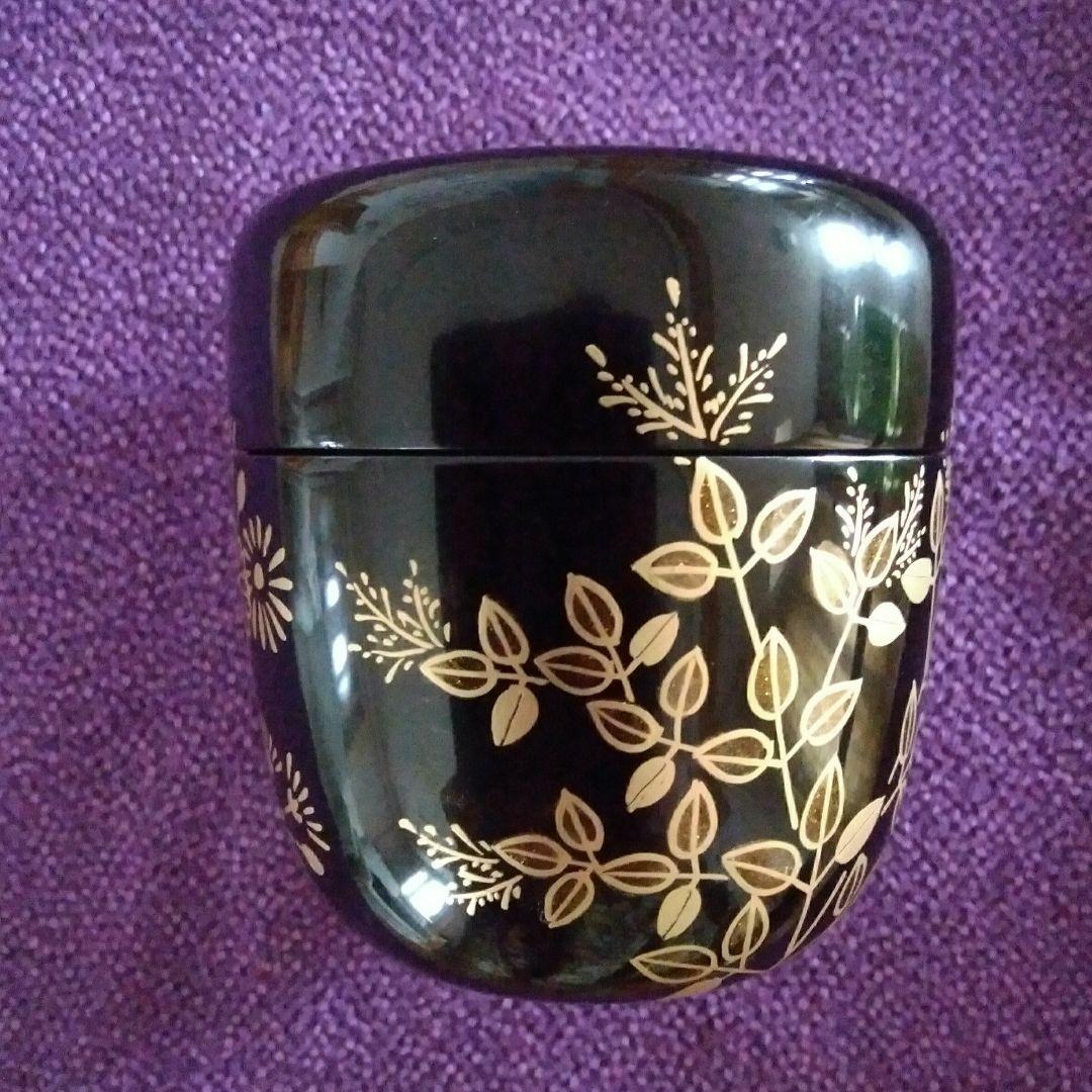 未使用品 金蒔絵　春路　棗　茶入　本漆器　茶道　美術品