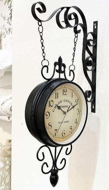 ステーションクロック 壁掛け時計 両面時計 アンティーク 57101WC