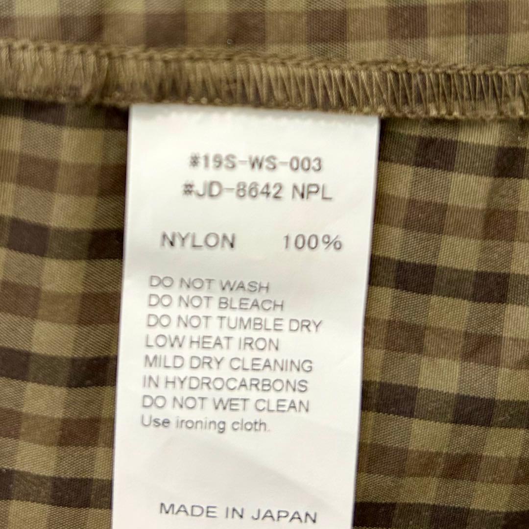 DANTON ダントン ナイロンタフタステンカラー　チェック スプリングコート