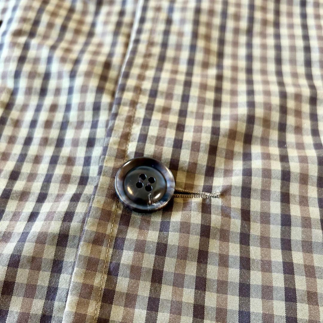 DANTON ダントン ナイロンタフタステンカラー　チェック スプリングコート