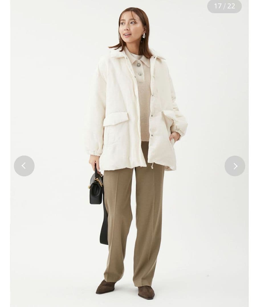 新品タグ付 ステンカラーテントシルエットダウンジャケット　Mila Owen