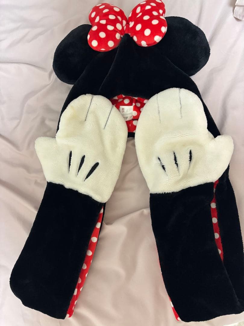 ミニーマウス マフラーキャップ