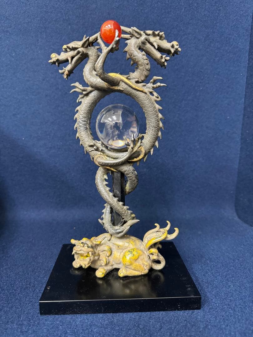 かげんけい 大森孝志 蝋型青銅製 漆古色仕上げ 須賀松園 古美術 水晶