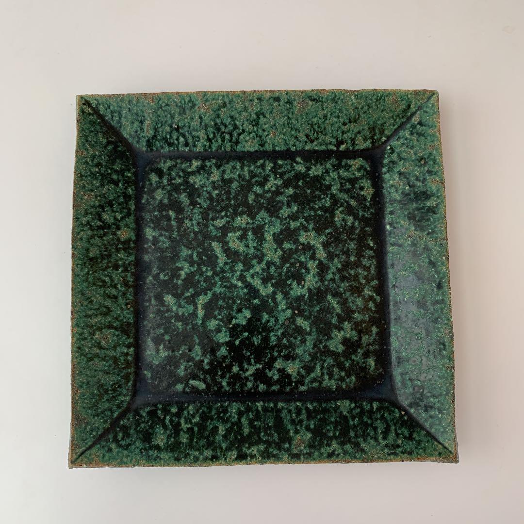 浅井純介　織部　角皿