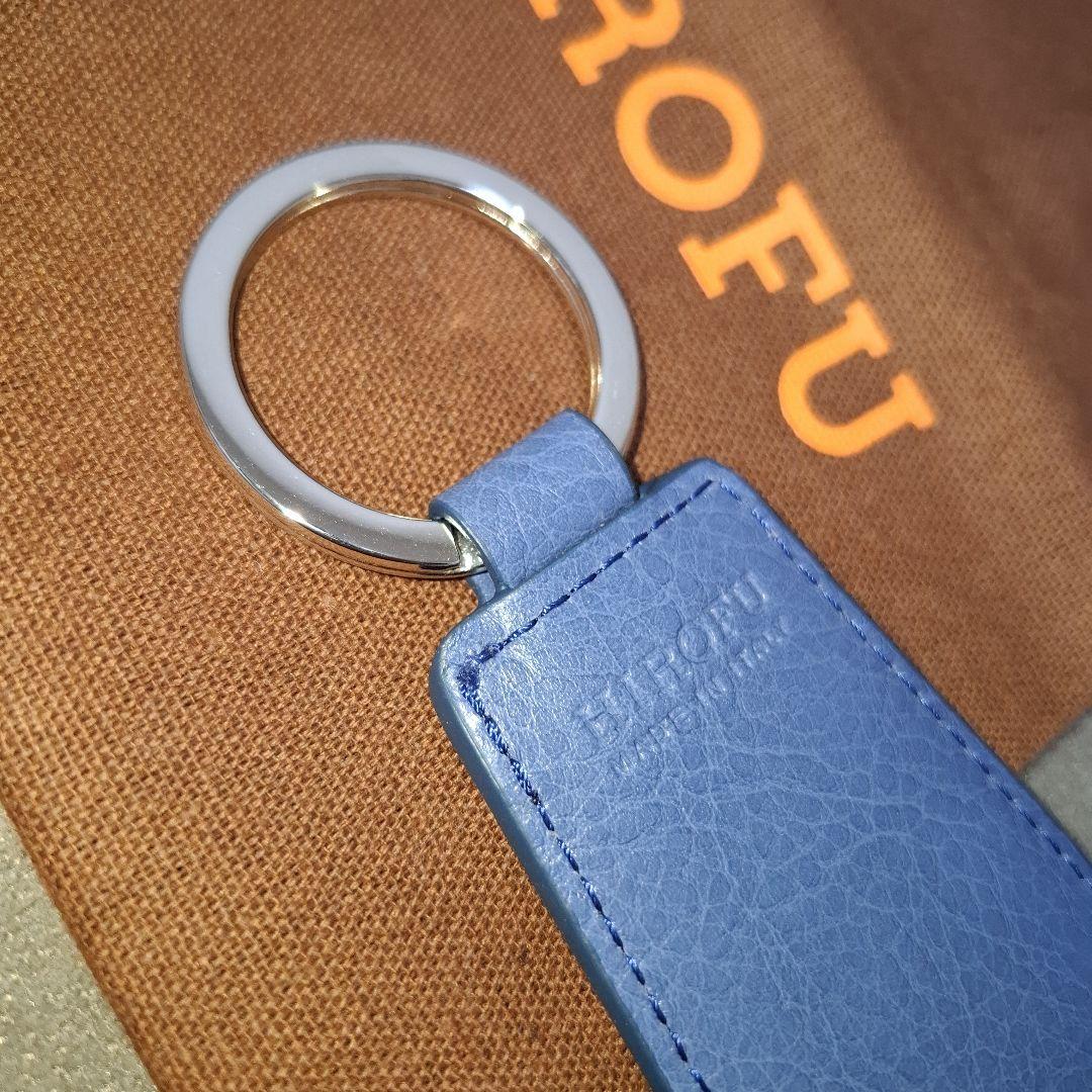 【未使用品】HIROFU ヒロフ キーホルダー 靴べら レザー 本革 ブルー