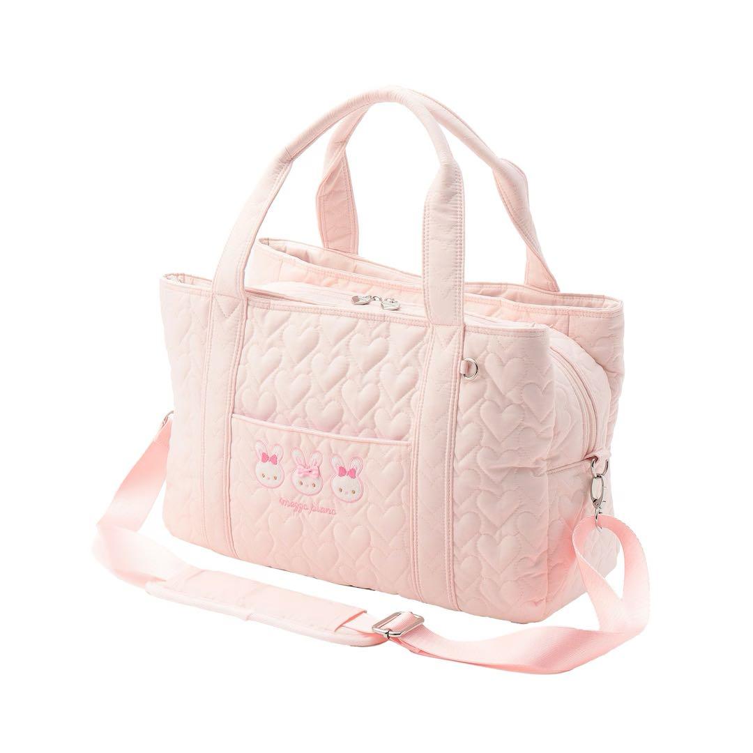 【メゾピアノママ】ウサギアップリケマザーズバッグショルダー付