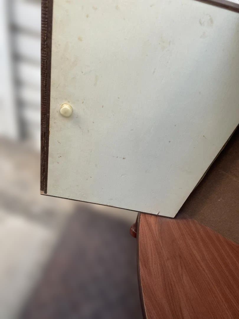 昭和 レトロ 家具 三角形 コーナー キャビネット コーナーラック 戸棚 ラック