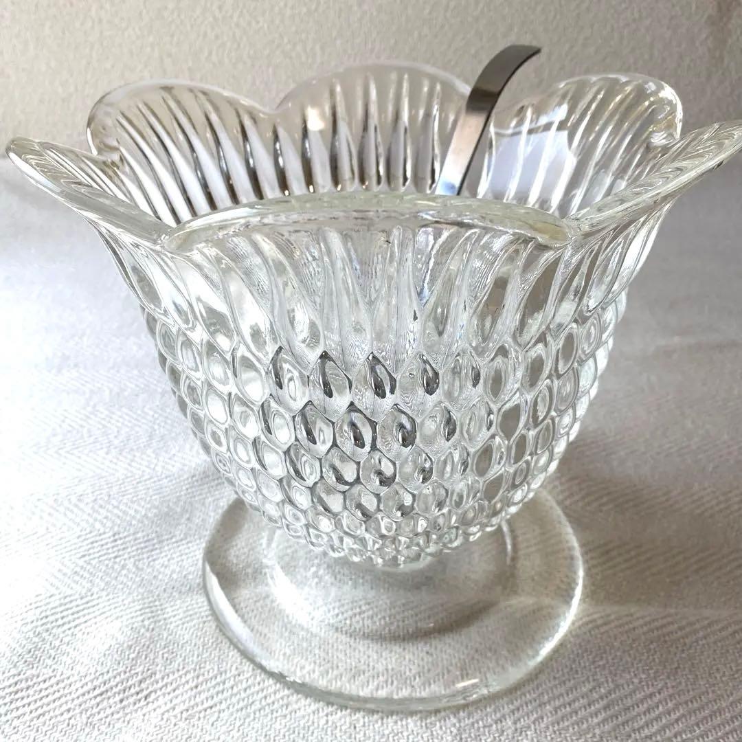 70年代 クリア プレスガラス テーブル セット売 確認ページのため購入不可❗️