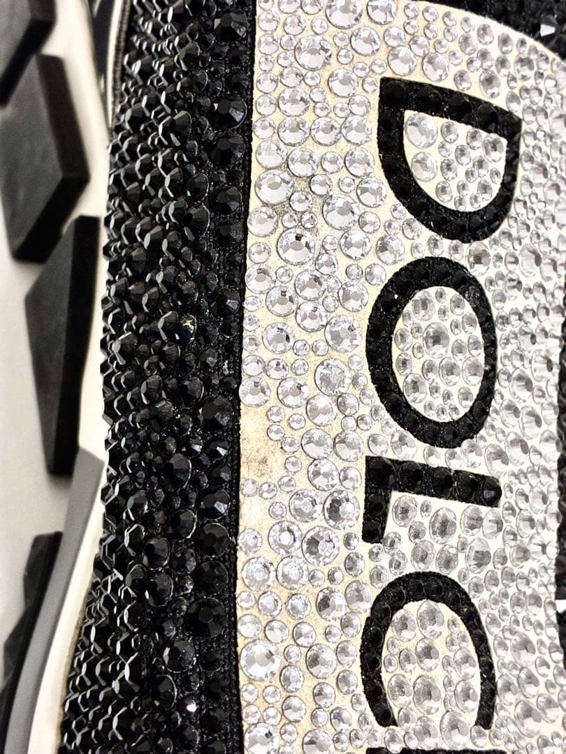 DOLCE&GABBANA スニーカー スパンコール ブラック シルバー 42