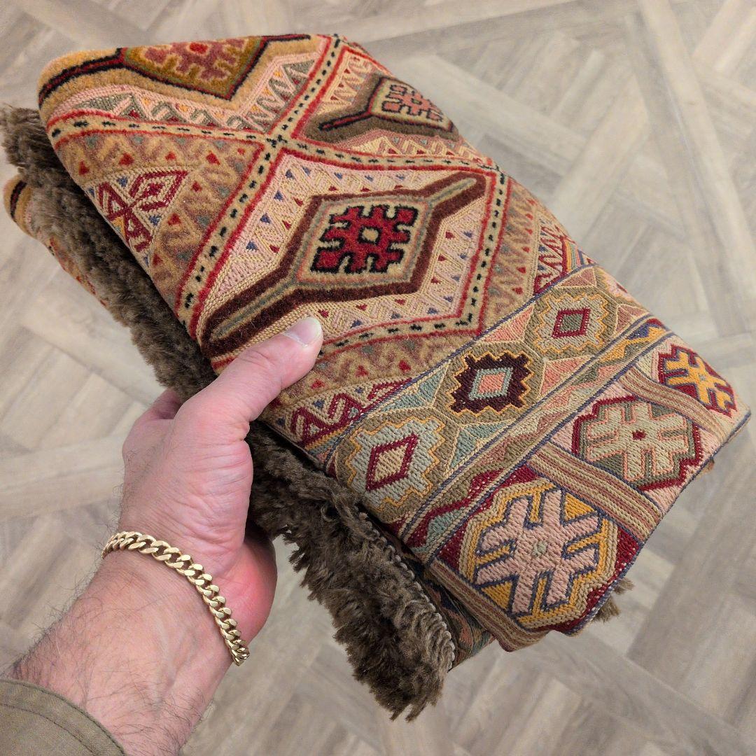 127x169cmアフガニスタン手織りキリム(359)カーペット・じゅうたんラグ