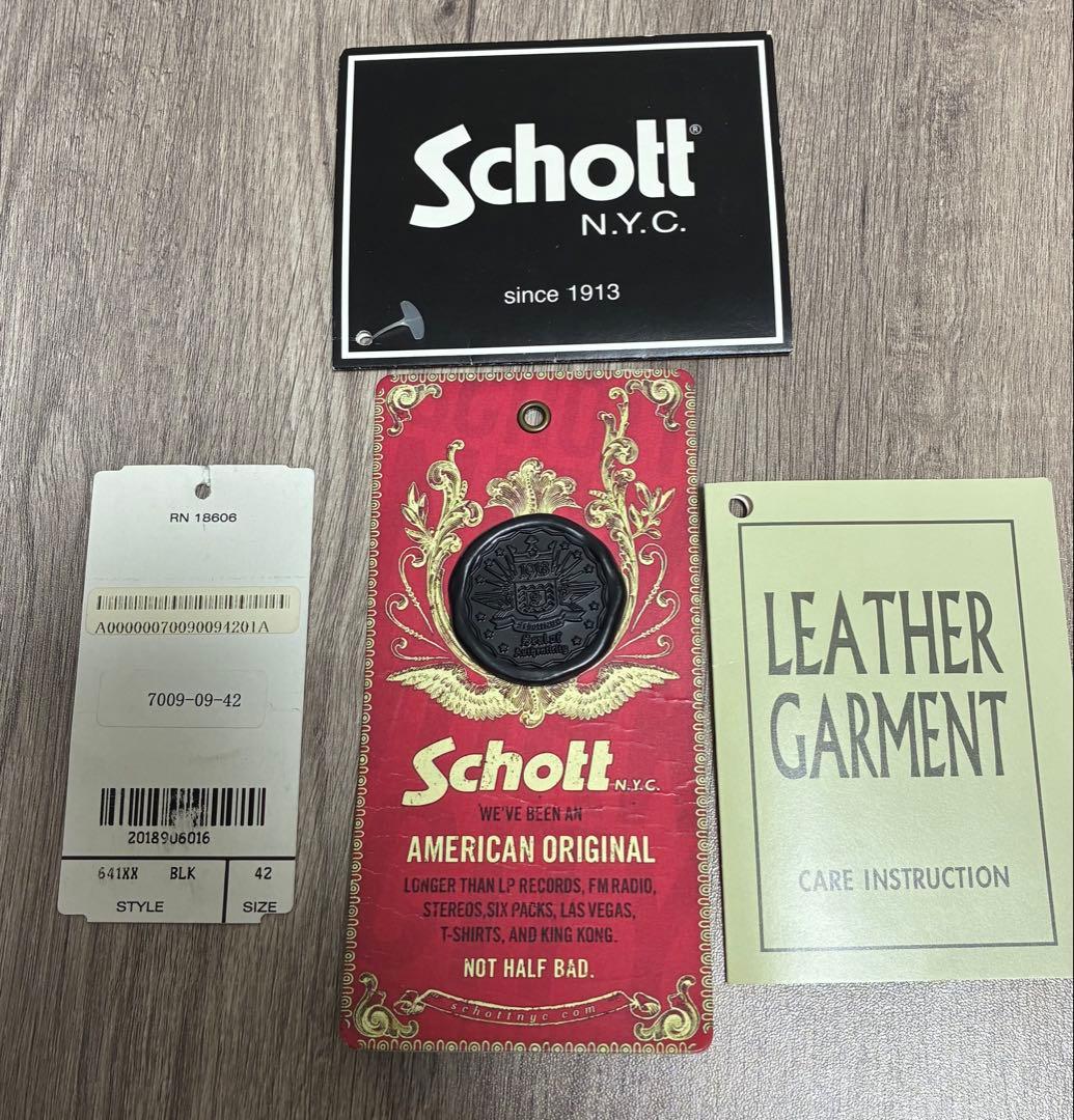 Schott 641xx シングルライダースジャケット 42インチ USA製