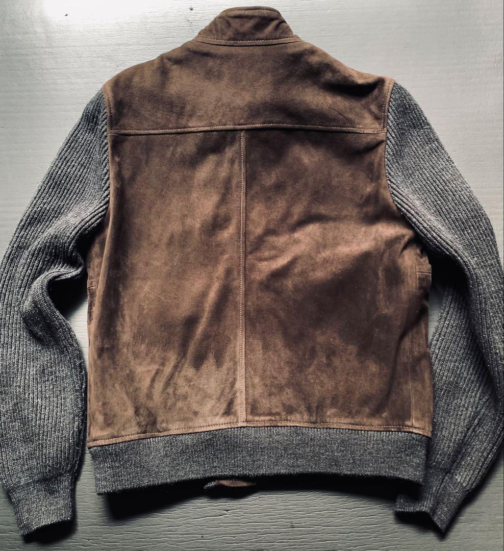 THE JACK LEATHER 肉厚スエードとニットの粋なコンビブルゾン