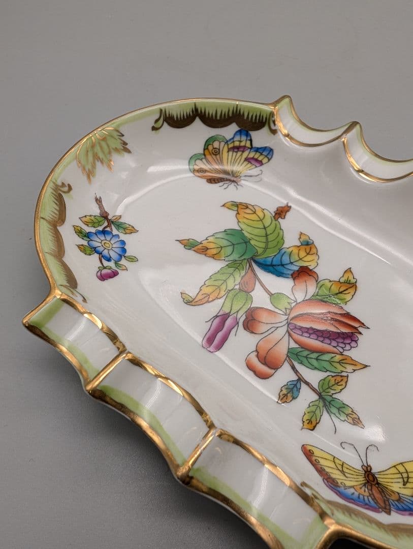 ヘレンド　ヴィクトリアブーケ　灰皿　アッシュトレイ　小物入れ　小皿