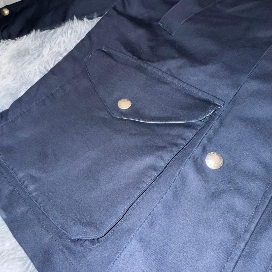 90s POLO by Ralph Lauren レザー切替 ステンカラーコート