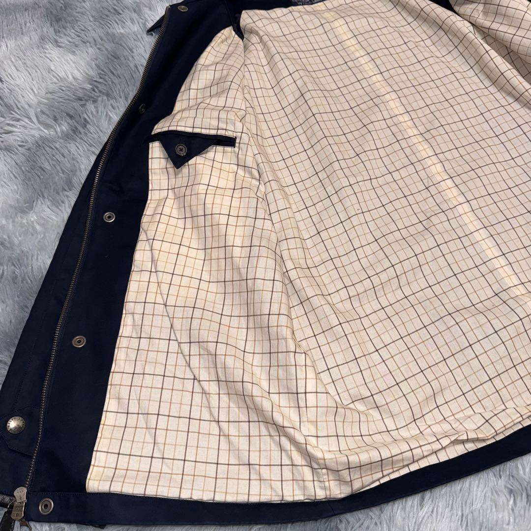 90s POLO by Ralph Lauren レザー切替 ステンカラーコート