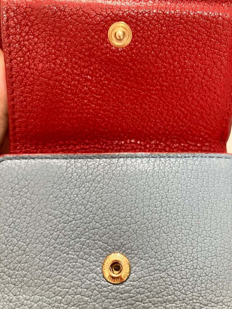 miumiu マドラスラブ ラブレター ハート三つ折り財布