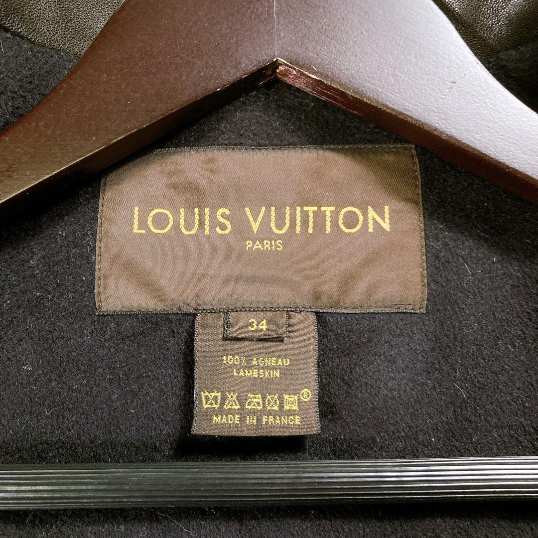 ルイヴィトン　ラムレザーコート　ジャケット　アンゴラ　カシゴラ　羊革　LV 34