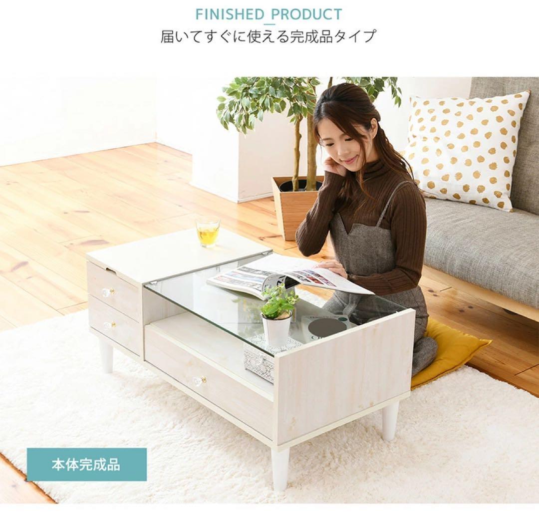 【完成品】幅90 ドレッサーテーブル　ホワイト　DIY向き