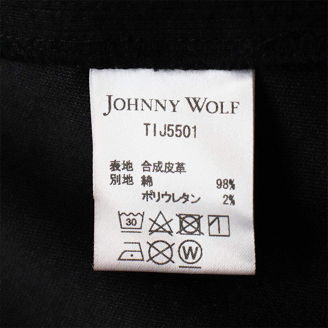 Y2K✨ジョニーウルフ フェイクレザーライダースパーカー ダブルジップ 切り替え