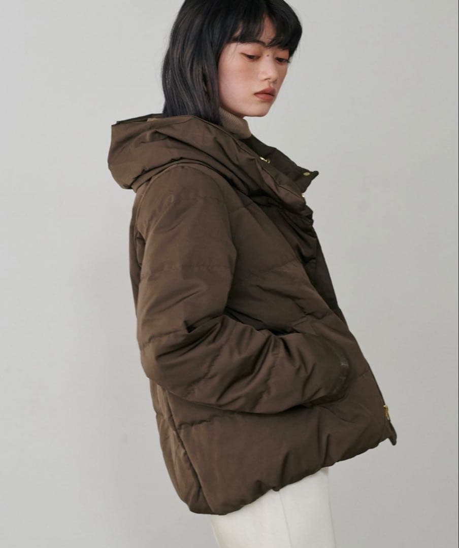 【新品】LARUTA ピーチスキンダウンフェザーコート ブラウン ラルータ