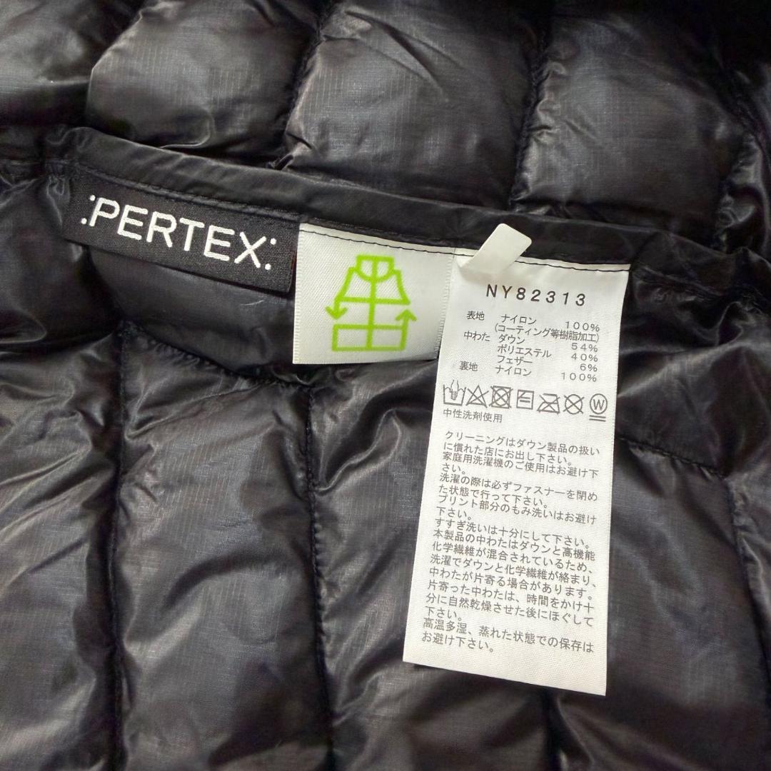 17054✨ノースフェイス M サンダーラウンドネック ダウンジャケット 黒