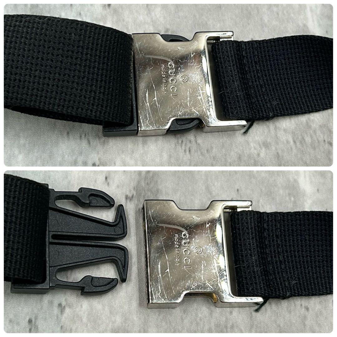 【美品】 グッチ ボディーバッグ 2way ショルダー GG シマ シェリー