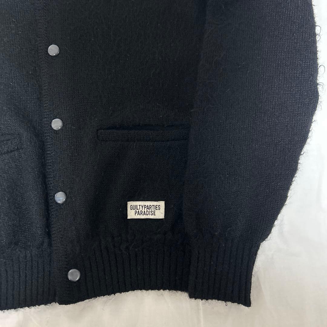 ワコマリアモヘアカーディガンブラック　S WACKOMARIA 野村訓市