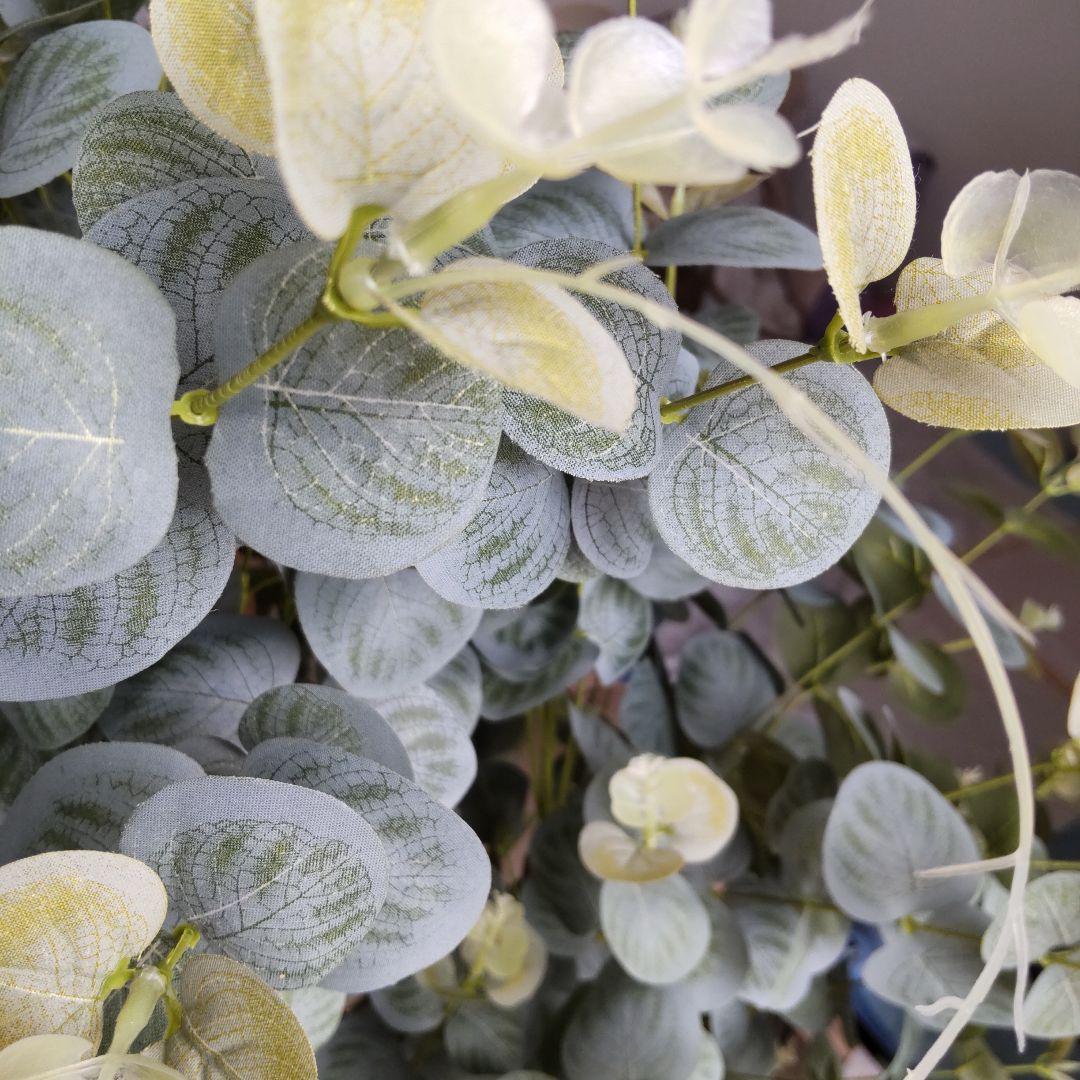 ユーカリの木130cm タイプ！銀丸葉 ！ 大型フェイクプランツ！ 未使用！