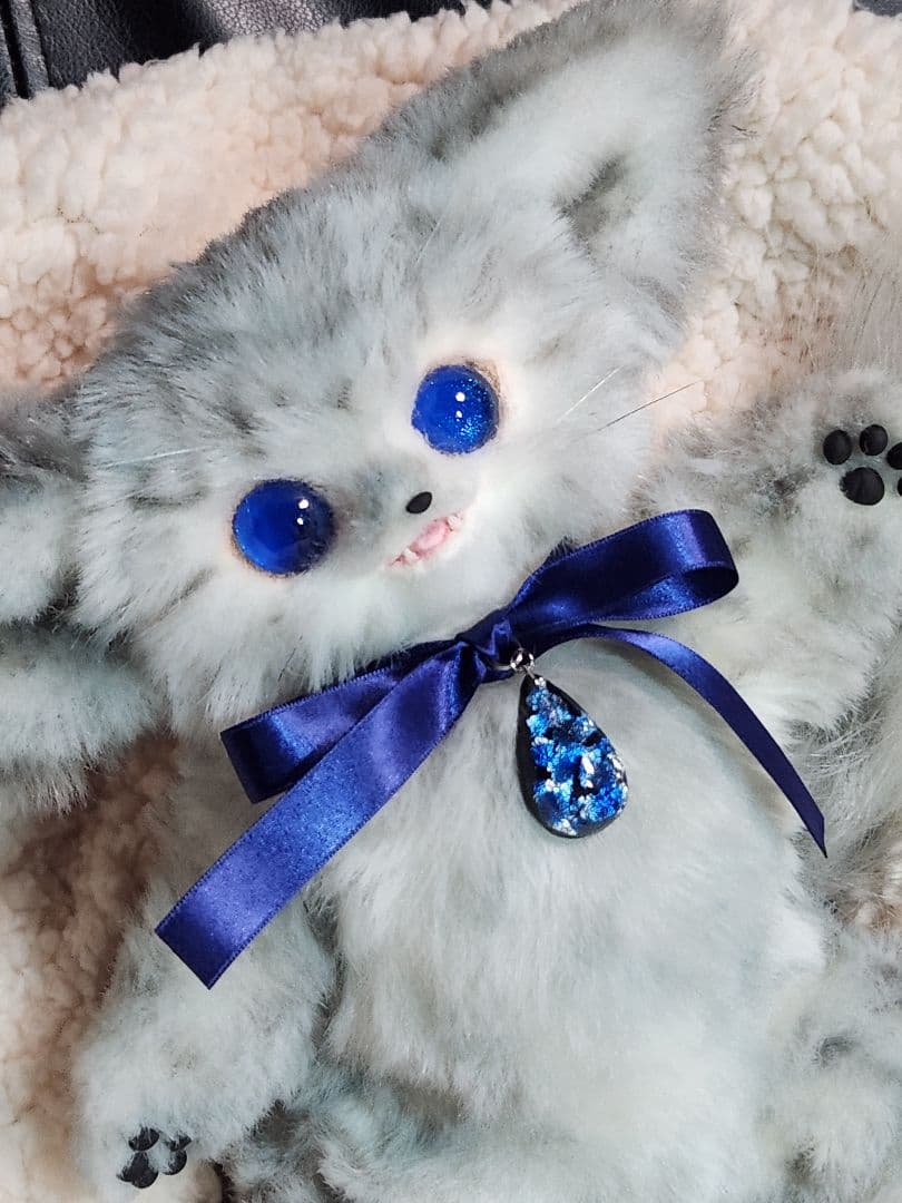 らずり　アートドール　ユキヒョウさん　冬の幻獣