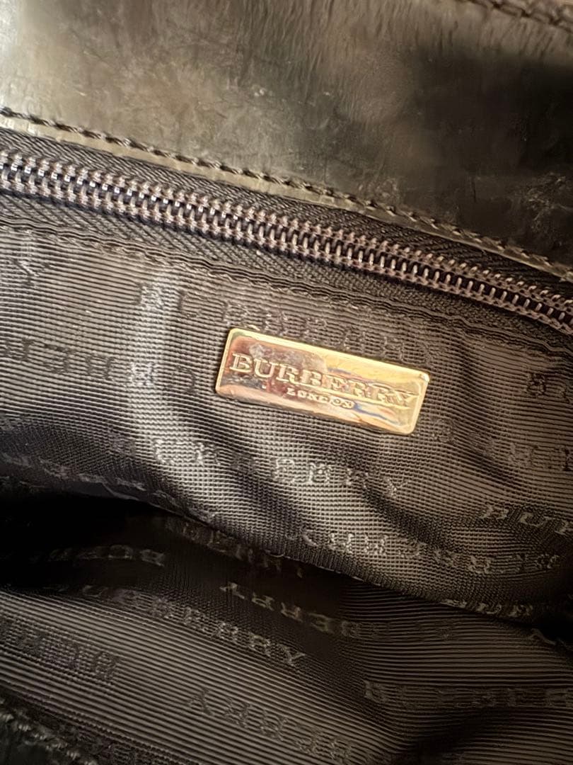 【BURBERRY LONDON】ノバチェック PVC ロゴ金具 底鋲