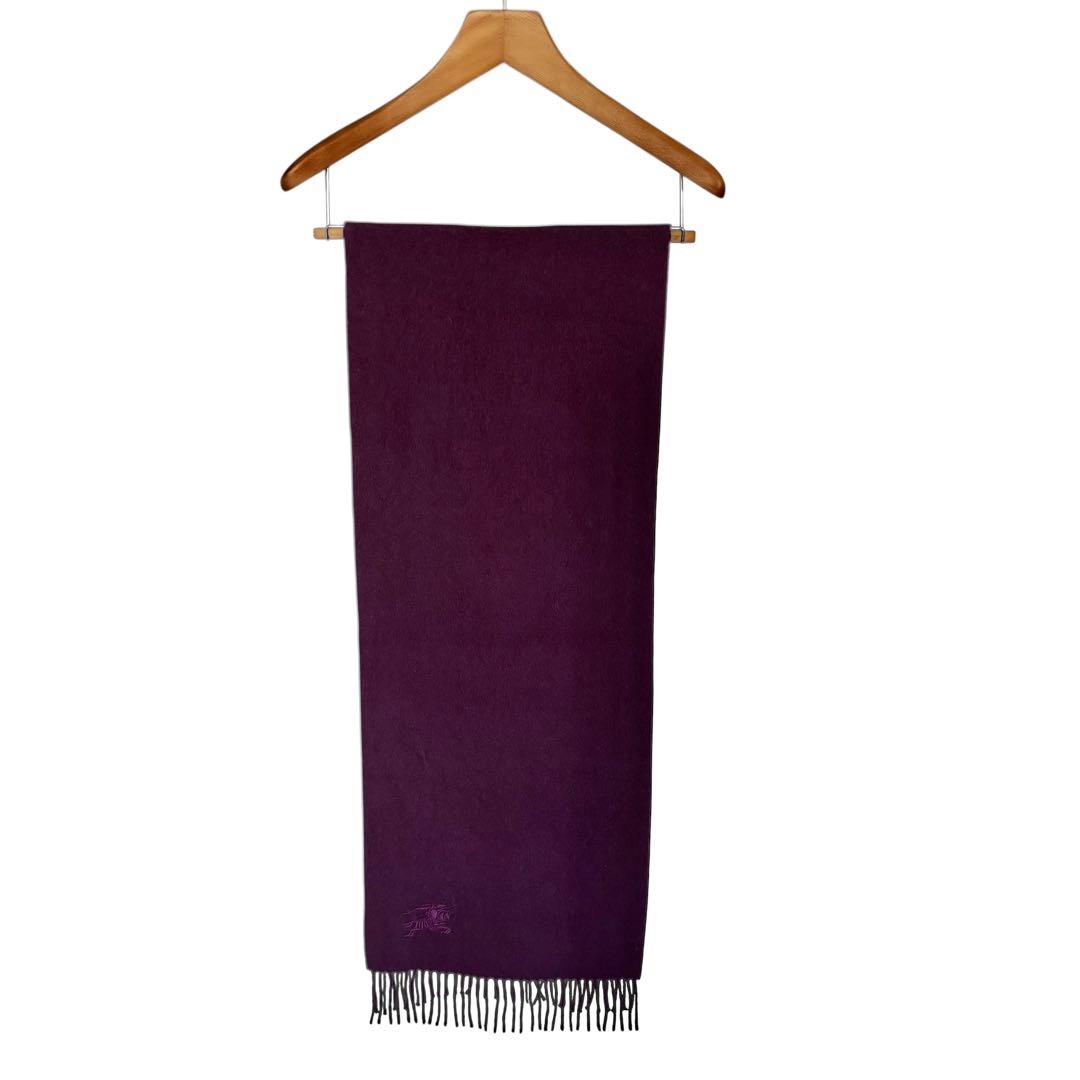 BURBERRY カシミヤ100% スコットランド製 マフラー ホースマーク刺繍