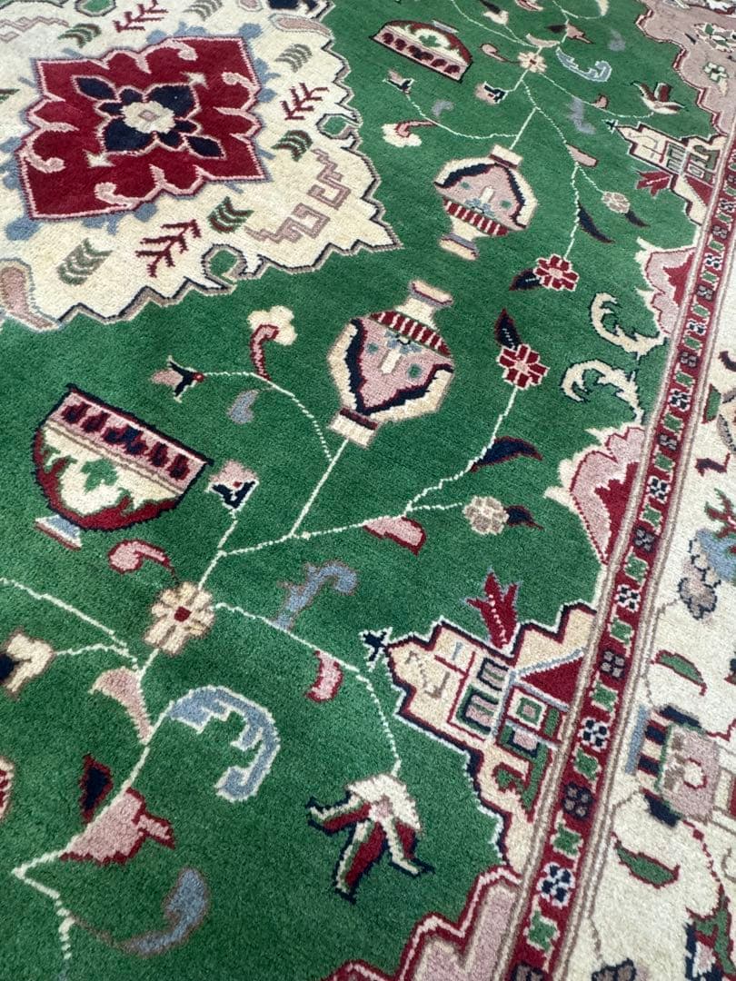 高級 ペルシャ 手織り ラグ