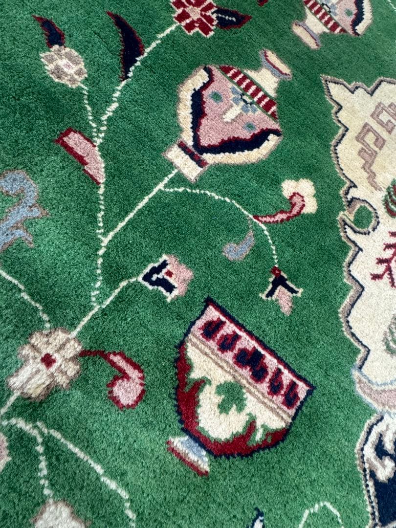 高級 ペルシャ 手織り ラグ