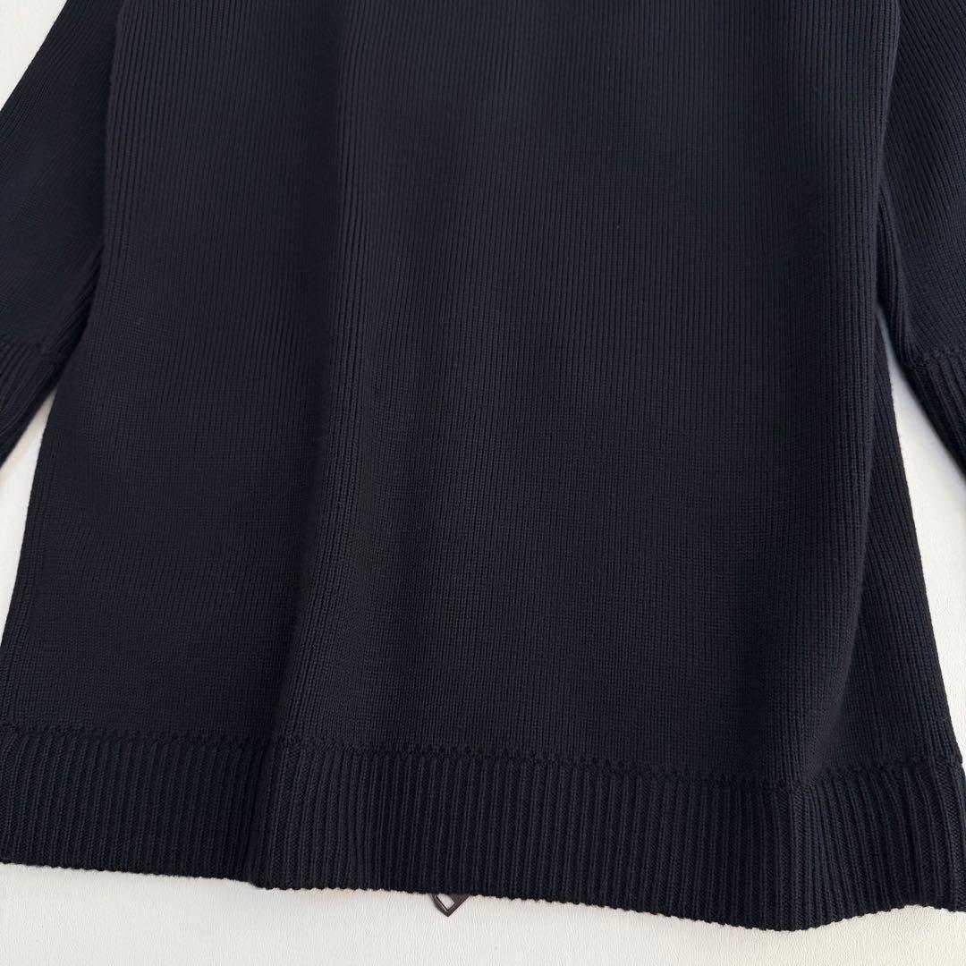 バーバリーロンドン✨大きめ✨ダッフルロングカーディガン（XL）ブラック　ジッパー