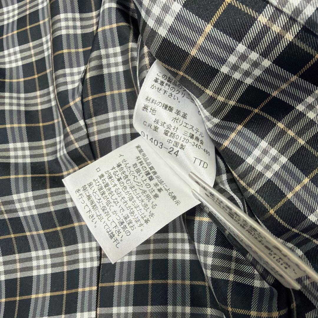 美品 BURBERRY BLUE LABAL 羊革 レザー ダブルライダース