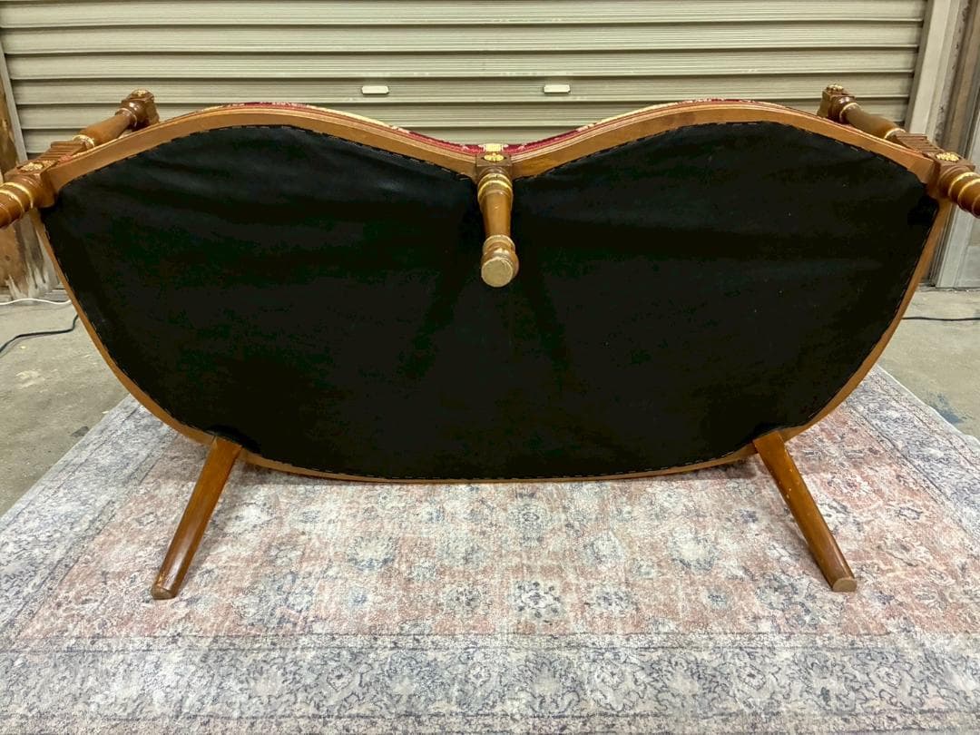 イタリア製 クラシック ソファ オットマン セット ヴィンテージ調