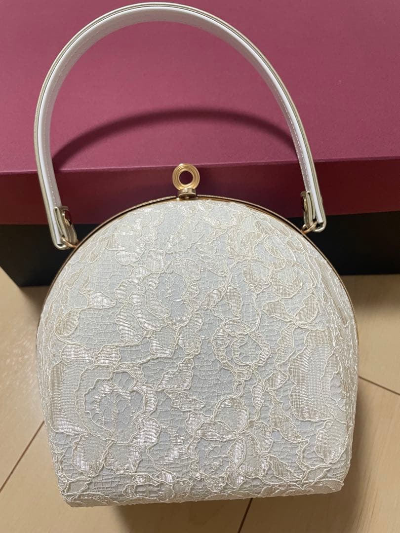 チョコ 和装 草履バッグセット レース 白 金 ゴールド ホワイト