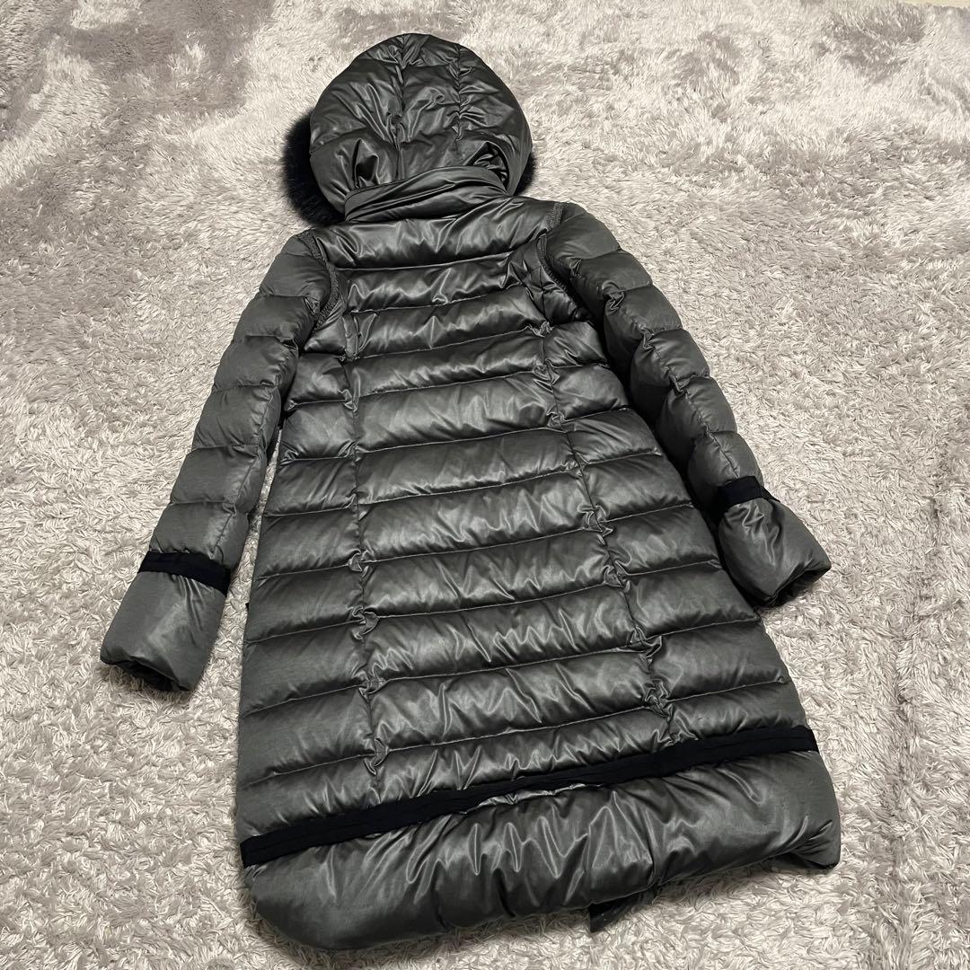 ランバンオンブルー ロングダウンコート フォックスファーフード Mサイズ　38