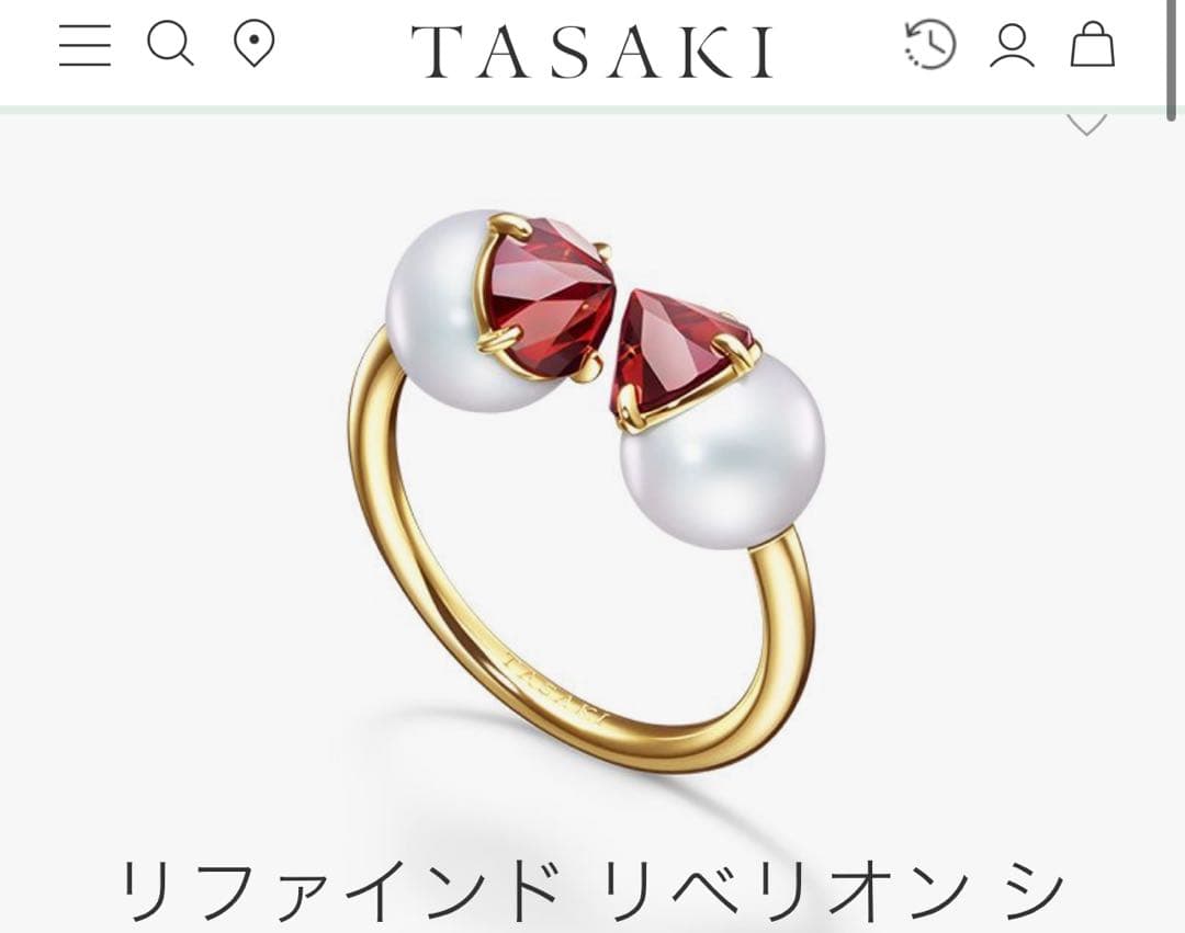 TASAKI リファインド　リベリオン　シグネチャーガーネットリング9号