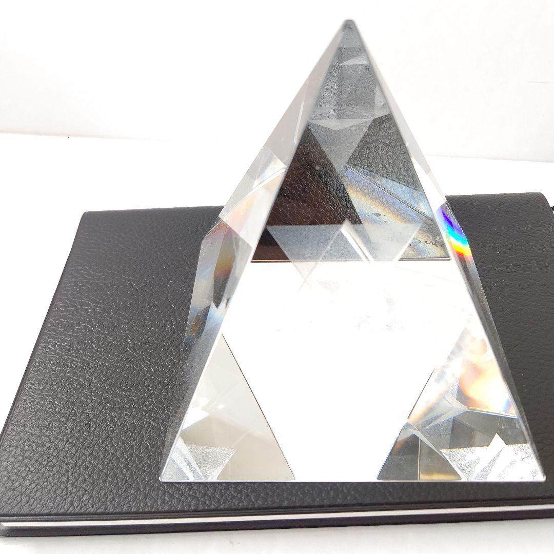 ユリ・ゲラー　クリスタルガラス　美品　開運　ピラミッド　オブジェ　置物　パワー