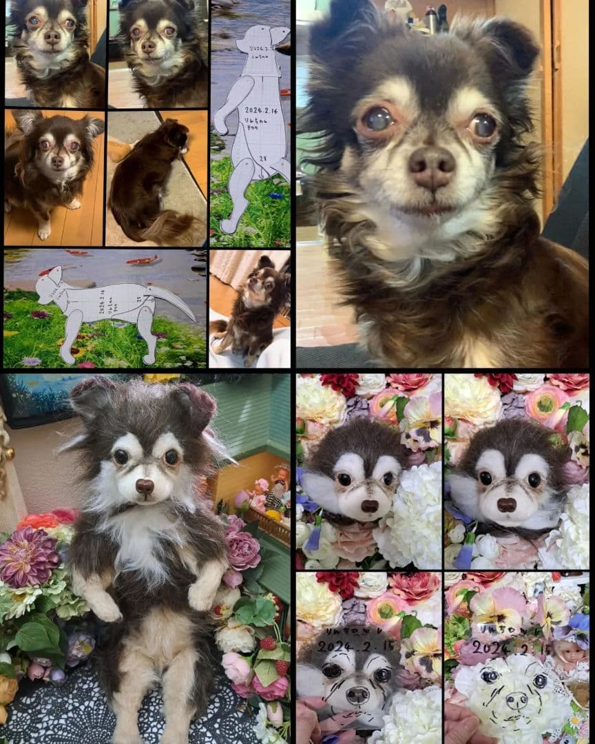 オーダー受付中♥️  チワワ　犬　ペットロス　実物大　ぬいぐるみ　カズコオガワ