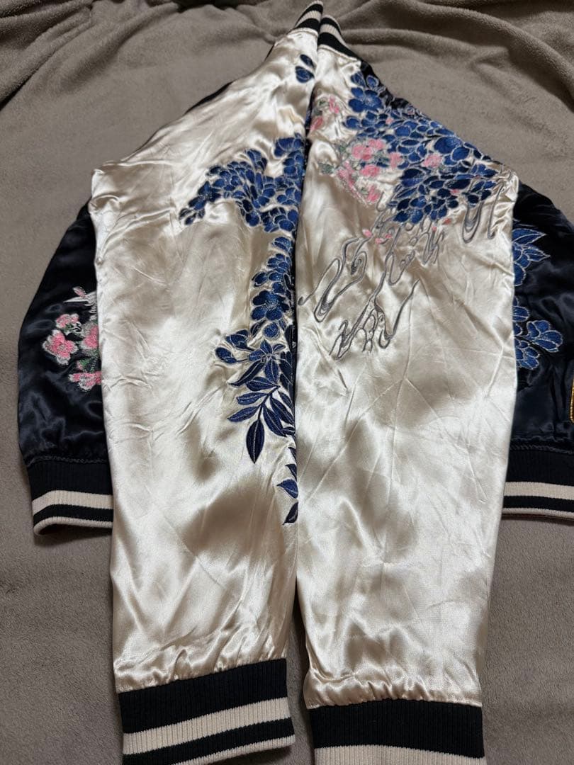 未使用近 ２面用 絡繰魂 クジラ 日本限定 スカジャン vintage レーヨン