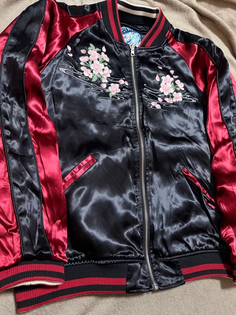 未使用近 ２面用 絡繰魂 クジラ 日本限定 スカジャン vintage レーヨン