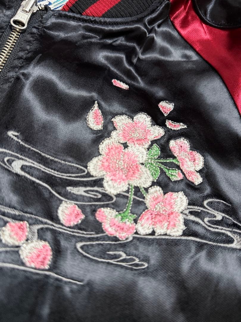 未使用近 ２面用 絡繰魂 クジラ 日本限定 スカジャン vintage レーヨン