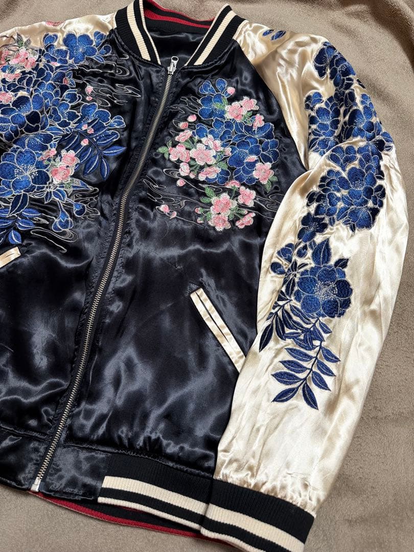 未使用近 ２面用 絡繰魂 クジラ 日本限定 スカジャン vintage レーヨン