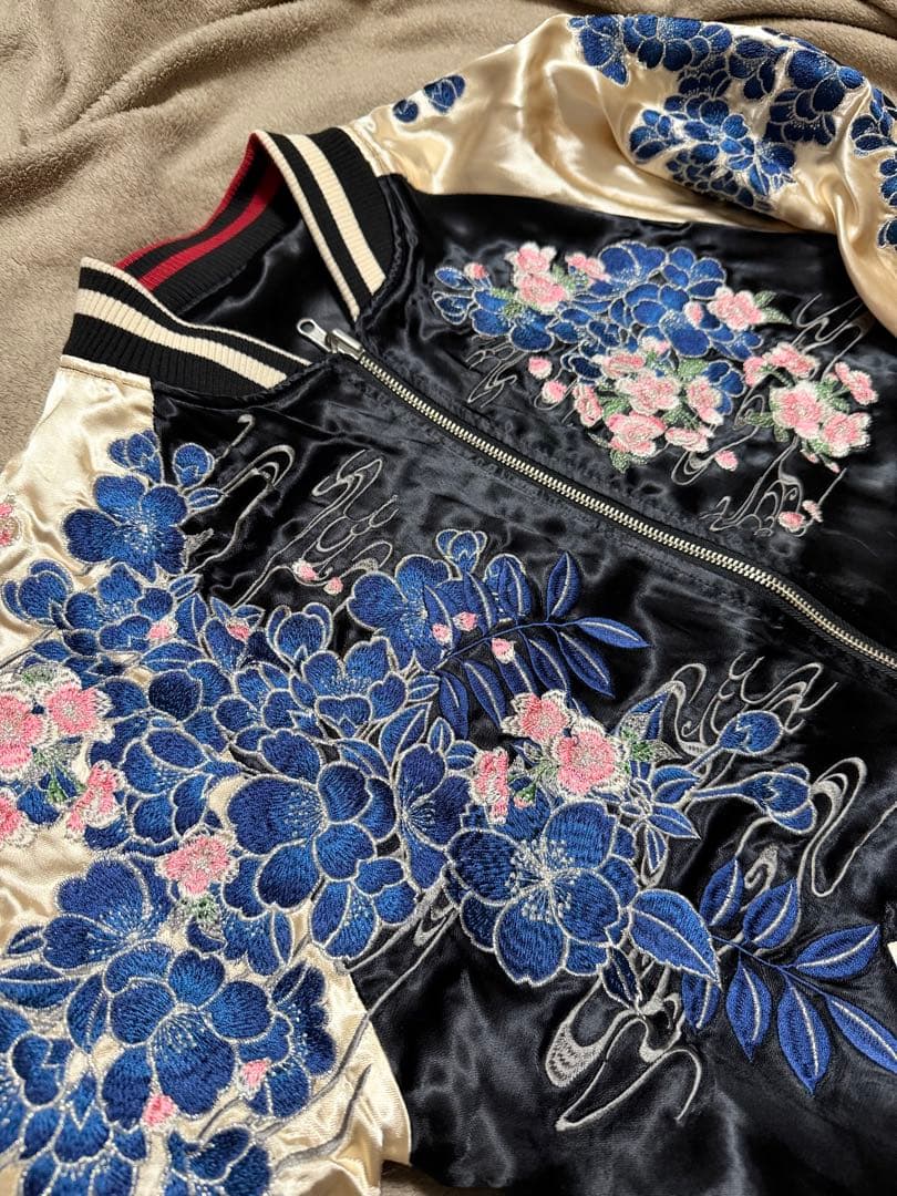 未使用近 ２面用 絡繰魂 クジラ 日本限定 スカジャン vintage レーヨン